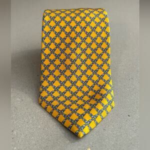 Brooks Brothers Yellow and Blue Patterned Tie